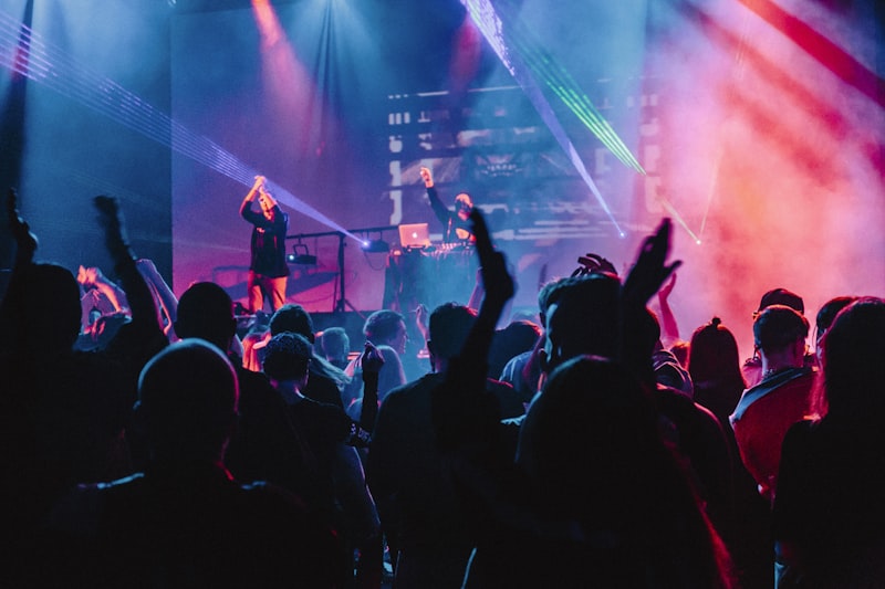 Event stage with audience